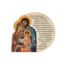 MAGNES na lodówkę ŚWIĘTA RODZINA Z HYMNEM O MIŁOŚCI